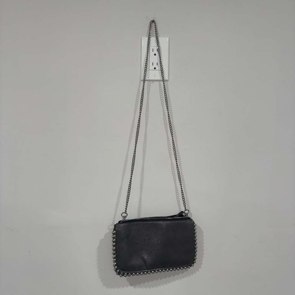 Zara Black Studded Crossbody Bag with Chain Strap